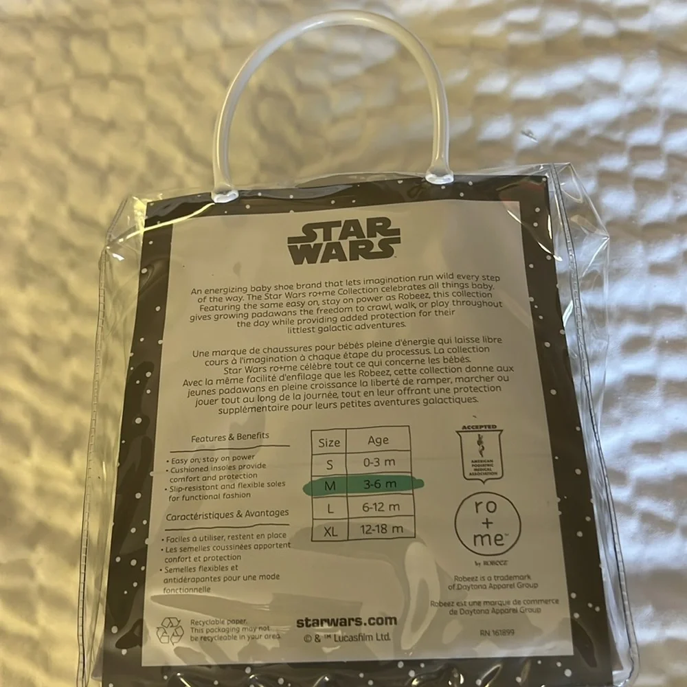 Baby Booties 3-6 Months Star Wars Snap Bootie New